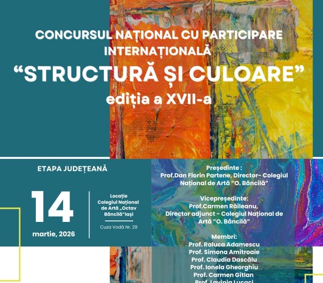 Concurs Național de Arte Vizuale – Structură și culoare 2026