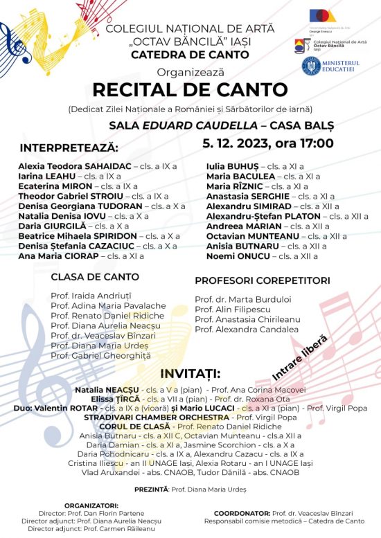 Recital de canto - Afis